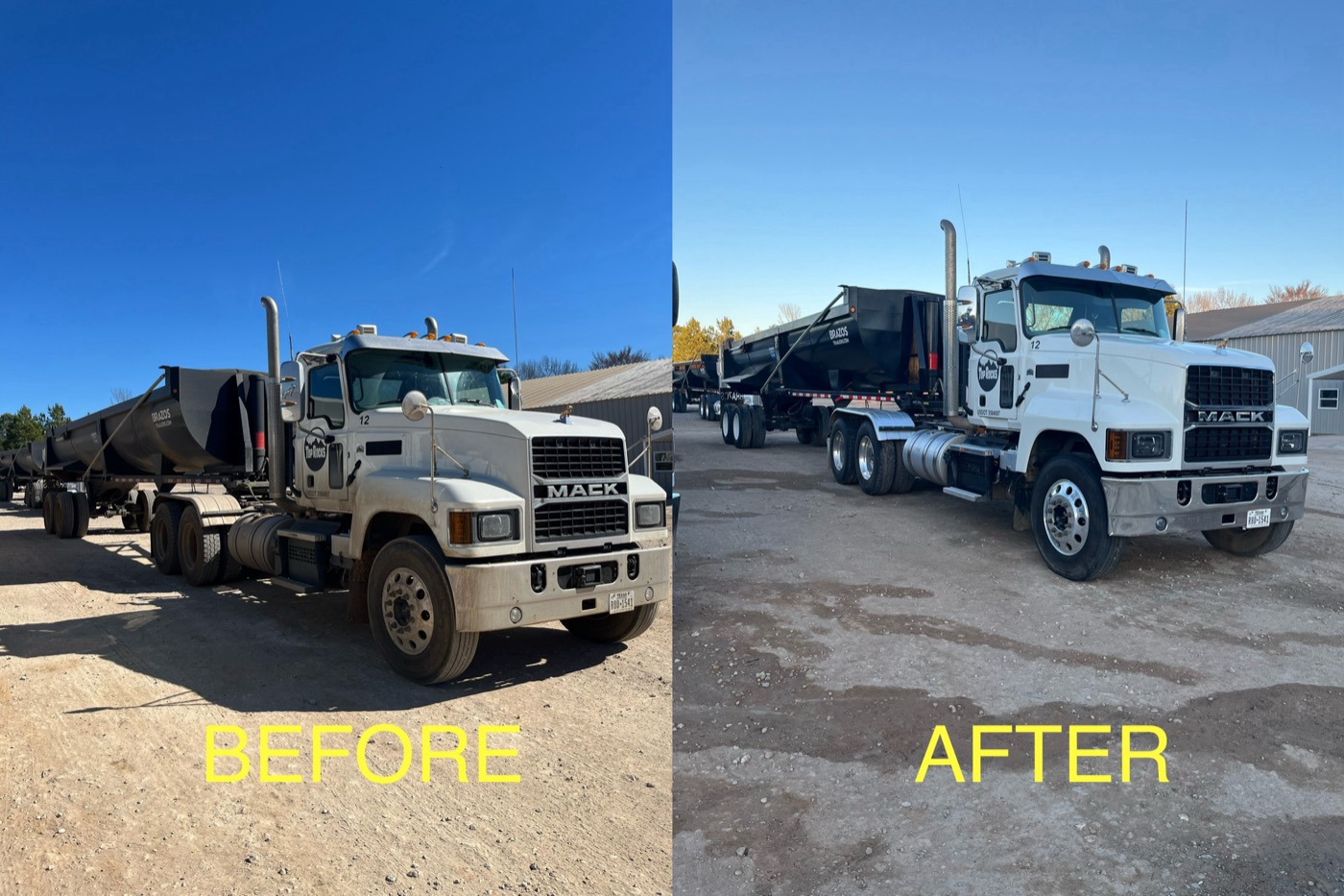 Mack day cab — before & after